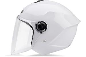 LIONCIANO Motorradhelm Mit Schutzbrille, Jethelm Roller-Helm Scooter-Helm Moped Mofa-Helm Chopper Vintage, Hat Den Verkehrssicherheitstest Bestanden, Um Die Kopfsicherheit Wirksam Zu Schützen