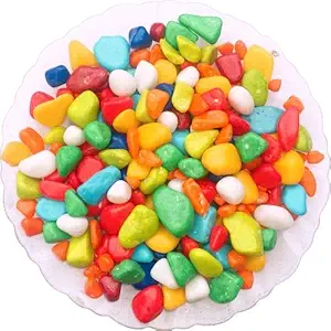 NATURE'S WONDER? Coloured Glossy Pebbles Stones for Home Decoration Art & Craft Aquarium Vase Filler & Plant Pots Marbles (500 gm)