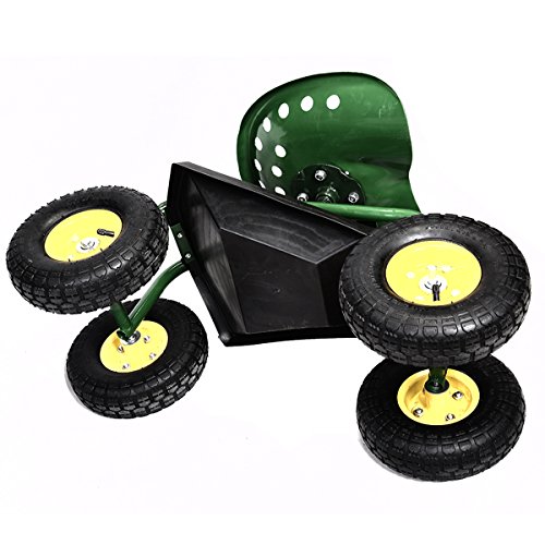 FDS Rolling Garten legen Arbeits-Sitz mit schweren Pflicht Werkzeugablage Garten-Pflanzen - 6