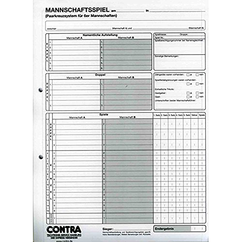 Preisvergleich Produktbild Diverse Spielblock WTTV mod. Paarkreuz 6er / 3 DOP