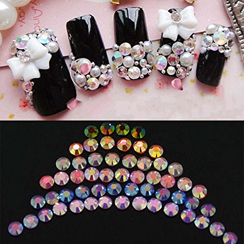 Trillycoler Glitter Mix Farben 3D Nagel Kunst Strasssteine Tipps Dekoration Maniküre Rad DIY - 5