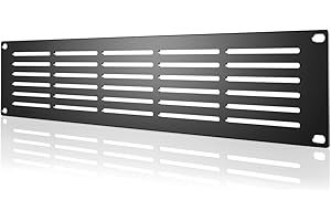 AC Infinity Accessorio per pannello a rack ventilato 2U per montaggio a rack da 19", acciaio resistente, calibro 3 mm, nero
