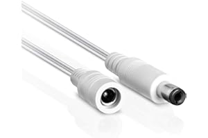 Wicked Chili 2,5m câble d'extension d'alimentation DC Compatible avec Philips HUE Lightstrip Plus (White and Color Ambiance) V3 et V4 (Emballage Violet) pour Adaptateur Secteur S020YM2400083, Blanc