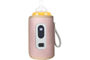 USB Podgrzewacz do Butelek dla Niemowląt, Przenośny Podgrzewacz do żywności dla Niemowląt Ekran LCD Wyświetlacz Podgrzewacz do Butelek z Mlekiem dla Niemowląt do Podróży Domowych
