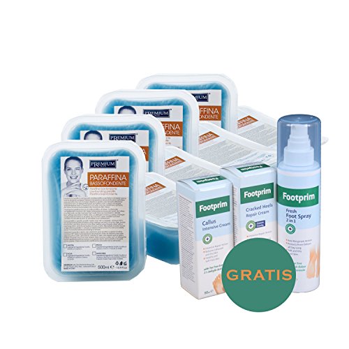 Premium Paraffin Foot Care Set with Free Foot Prim Foot Cream for Dry, Cracked Feet Paraffin Aloe Vera Foot Deodorant Spray and Cream Intensive Repair Cream