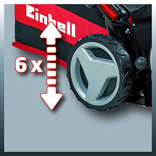 Einhell Benzin Rasenmäher GE-PM 48 S HW B&S (2 kW, 48 cm Schnittbreite, 75 l Fangsack, Hinterradantrieb, Mulchfunktion, Seitenauswurf, empfohlen bis 1600 m²) - 9
