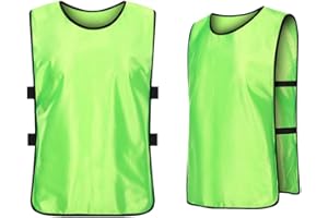 Cheuling 12 Stück Sport Trikot Leibche Fußball Trainingsleibchen für Kinder und Erwachsene, Markierungshemd Trainingsleibchen Team-Spiel Bibs für Herren Damen Senioren Junioren