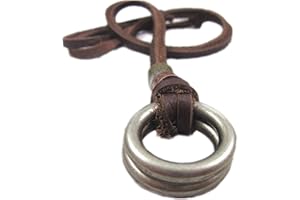 COOLLA MULBA Original Tribe Pelle Marrone e del Pendente della Lega Adiustable Collana Mens Unisex Collana Fredda Collana Pl233