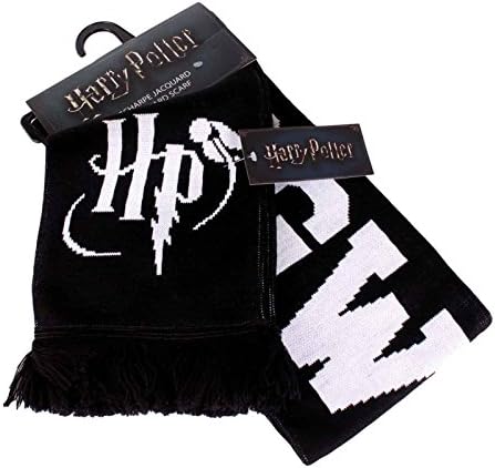 Harry Potter Scarf Hogwarts Logo Official Black One Size