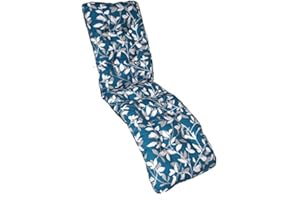 HENSITA GB Leisure Thick Replacement Garden Recliner Relaxer Chair Cushion Ashley Blue Design