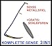 Produktbild Sense 70cm kompl. SENSE, METALLSTIEL, SCHLEIFSTEINS; Wetzstein Sensenstiel Klappsense Wettschliff SET ES 3in1