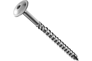 PARCO Vis à tête plate 6 x 60 mm, 100 pièces TX30 galvanisées, pointe CUT, vis à bois pour constructions, EU Quality avec homologation ETA