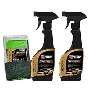 Nippon Paint Sparkle Car Care Kit (Waterless Wash, Spray Wax 250ml, Clay Mitt)