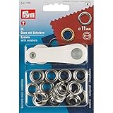 Sehr effizient Prym Ösen und Scheiben 11,0 mm, 15 Stück, silberfarbig