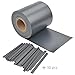 Produktbild TIMESETL Zaun Sichtschutzstreifen 50m x19cm Sichtschutz Gartenzaun Stabmattenzaun - 450g/qm PVC Zaunfolie anthrazit mit 30 Befestigungsclips TUV-Beständig Sichtschutzfolie für Balkon Garten Hinterhof