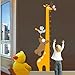YESURPRISE New PVC Home Art Decor Mural Creative Giraffe Growth chart wall sticker for kid's bedroom cartoon animals Height Chart Nursery Removable Studyroom Sofa Wallpaper Paper House Kids Boys Girls Room Decorative DIY Decoration