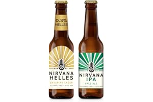 NIRVANA BREWERY Nirvana - Classic Beer Gift Set 0.5% ABV - Alcohol Free Craft Beer, Tropical IPAs and Bavarian Lager Hamper - Low Calorie, Vegan - 12 x 330ml