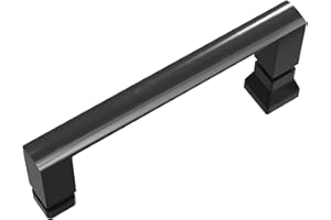 AQUALAVOS Duschgriff schwarz matt Duschglastürgriff für Badezimmer Duschkabinen Bügelgriff Zinklegierung