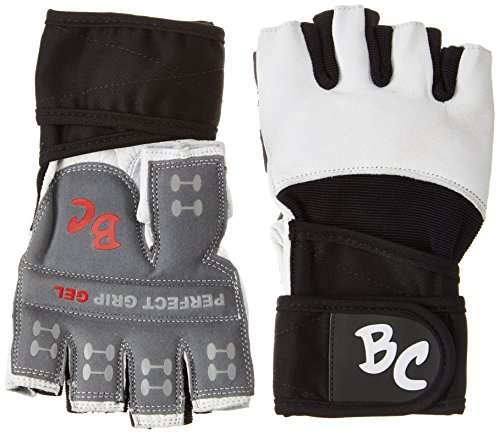 Bad Company White Men Handschuhe Leder Trainings- und Fitness mit Bandage des Handgelenks