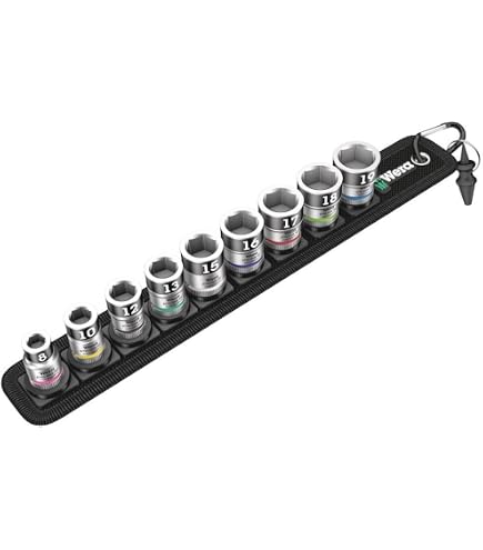 Wera 8790 HMC HF 1 Socket Set – 10-Piece 1/2-Inch Drive Socket Set, Professional Grade