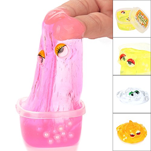 Preisvergleich Produktbild BBsmile Neuartige Frosch Auge Kristall Schleim Spielzeug, Perle leichte Pille Kristall Schleim weichen Kitt bunte Schleim Ton duftende Stress Relief Spielzeug Geschenke für Kinder, - zufällige Farbe