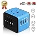 Produktbild Universal Reiseadapter, Haozi Reisestecker - Universaladapter Mit USB und Type-c Ladegerät für Reisende aus Europa (Schuko-Standard), World Travel Adapter für Weltweit 150 Ländern mit EU/UK/US/AU Univ