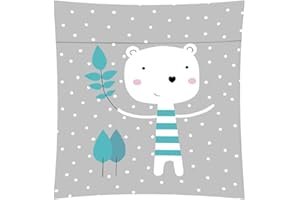 COTTON ARTean Funda de cojín Cuadrado Infantil/Juvenil Jorge