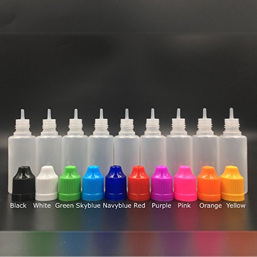 20 Pack x 20ml LDPE Plastikware Leere Squeezable Dropper Flaschen mit Spitzen Abdeckung Bottles ( Flaschen + Mischfarbe Abdeckung + Spitzen ) - 4