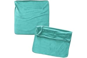 RC ocio Cojines Sofa 35x35 Color Turquesa Pack de 2 Fundas de cojin Decorativos para Sofa, Cama, Salon/Funda de Terciopelo Elegantes y Modernas para la decoración del hogar sin Relleno