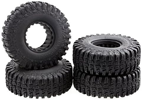 ALIENTAC Rubber Tires 1.9 x 1.5 x 4.4 OD 114mm w/ Foam for 1.9 Wheel RC Crawler 4pcs