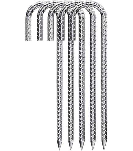 Picchetti Da Tenda In Titanio Ultraleggeri – 6 Pezzi Da 200 Mm, Robusti E Con Paracord Per Campeggio