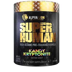 Alpha Lion Super Human High Octane Pre Workout 21 Servings Cotton Candy Kandy Kryptonite Amazon In Health Personal Care