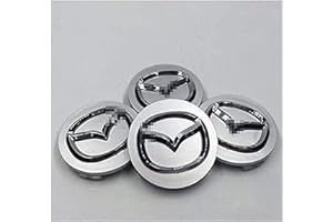AKXBEFU 4 pezzi Coprimozzi per Mazda 3 5 6 CX-9 RX8 MX5 Miata MPV 56mm, Antipolvere Coprimozzo Ruota, Protezione ​dalla Ruggine Centro Copricerchi Tappi, Coperture ​per Mozzi con Logo