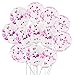 Produktbild Aneco 20 Stücke Pink Konfetti 12 Zoll Konfetti Ballons Latex Transparent Ballon für Geburtstag Hochzeit Party Dekoration