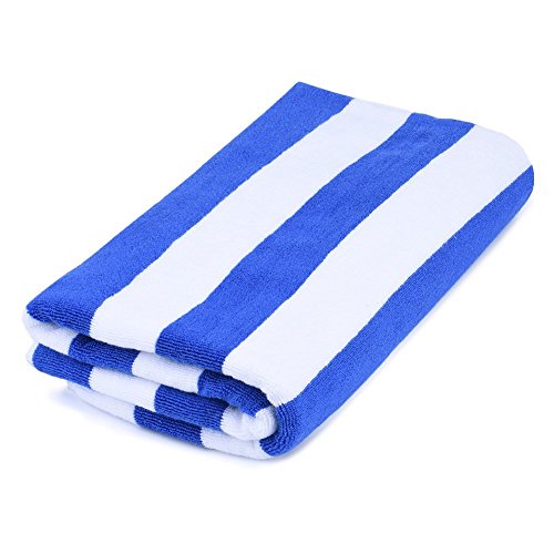 Preisvergleich Produktbild wuudi blau Streifen Baumwolle Strand Handtuch