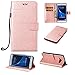 Produktbild BestCatgift Galaxy J5 (6) Wallet Hülle, [Embossed Elephants] Magnetic Protective PU Leather Flip Folio Cover für Samsung J5/J5 Duos 2016 SM-J510 - Rose Gold