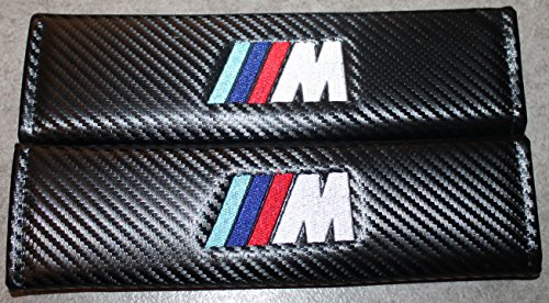2 x Gurtpolster BMW M Power schützt Carbon-Look Gürtel