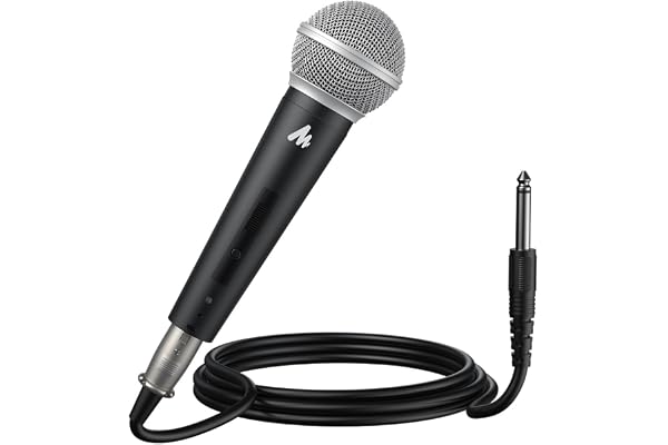 Maono Dynamic Microphone Wired for Singing, Cordless Karaoke Mic with 9.8FT/3M XLR Cable, with On/Off Switch (AU-WDM01)