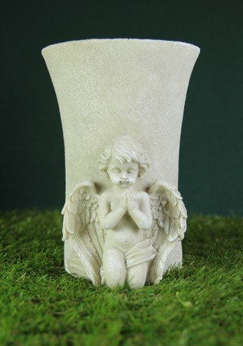 Grabengel mit Blumenavase - 5