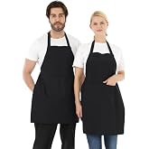 Erkek ve Kadınlar i&ccedil;in - Şef, Aş&ccedil;ı, Kafe, BBQ, Kuaf&ouml;r &Ouml;nl&uuml;ğ&uuml; Apron 80 x 60 cm Large Rahat T&uuml;m Bedenler Bel Bağları ile Dayanı