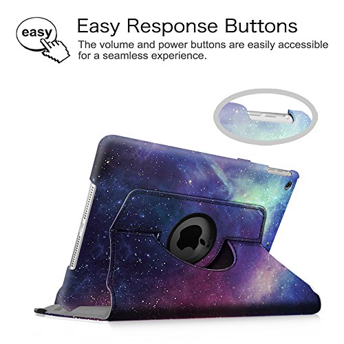 Fintie iPad Air 2 Hülle – 360 Grad Rotierend Stand Smart Cover Case Schutzhülle Tasche Etui mit Auto Schlaf / Wach Funktion für Apple iPad Air 2 / iPad 6, Die Galaxie - 4