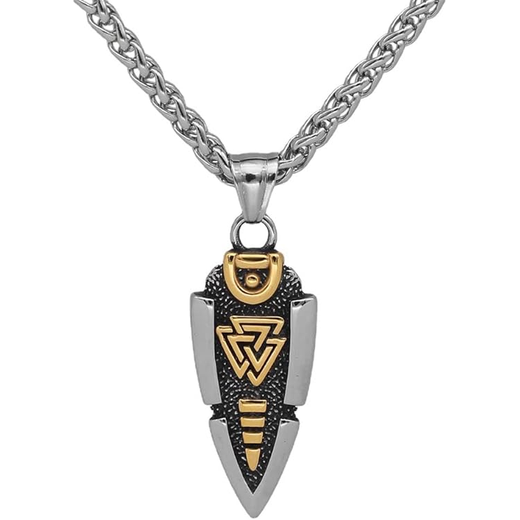 REDSUN ViKing Halsketting met kruisvormige hanger met pijl, Thor's hamer, 925 sterling zilver, Keltische hanger, amulet sieraden voor heren, zoon en jongens, uniseks, 28mm (Pfeil Anhänger), Sterling REDSUN ViKing Halsketting met kruisvormige hanger met pijl, Thor's hamer, 925 sterling zilver, Keltische hanger, amulet sieraden voor heren, zoon en jongens, uniseks, 28mm (Pfeil Anhänger), Sterling