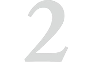 ISECUR Números adhesivos Nº 2 en plata, altura de 10 cm, autoadhesivo, número de casa, para pegar en exteriores, buzón, puerta, resistente a la intemperie, kfz_479_2