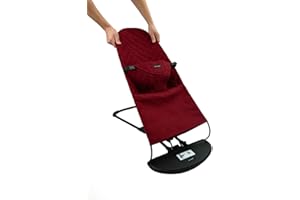 GalPat Baby Funda Hamaca alcochada Compatible Babybjorn y GalPat Baby - Asiento Hamaca Plegable - Algodón Antialérgico 100% Natural - Color Granate