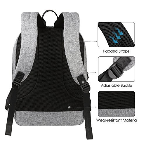REYLEO Rucksack Herren und Damen 15 6 Zoll Laptop Tasche leichtgewichtiger Business Backpack mit viel Stauraum f  r Uni Reise und Arbeit wasserdicht g