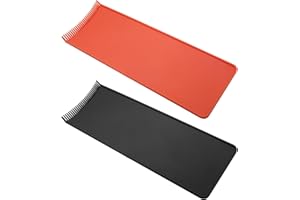 CYUXING 2Pcs Black & Red Curling Board, Hair Coloring Tools Supplies Balayage Board with Teeth, Improve Precision Hair Salon Supplies Suitable for Home Use or Barber Shop