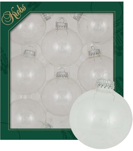 Décoration De Sapin De Noël En Verre Pailleté Doré Krebs Glas Lauscha