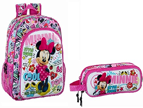 Preisvergleich Produktbild Minnie Mousse Disney Rucksack 42x33x14 Schulrucksack + Schlamper Etui (115)