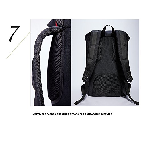 KALIDI 17 Zoll Laptop Rucksack Backpack Schulrucksack für bis zu 15.6 zoll Laptop Notebook Computer Arbeit Campus Studenten Outdoor Reisen Wandern mit Großer Kapazität - 6