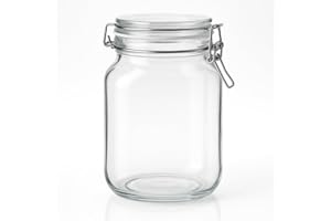 isigno Tarro de Cristal Hermético 2L con Tapa y Cierre Metálico Bote de Vidrio para Almacenamiento de Alimentos Sin BPA Apto para Lavavajillas Multiusos para Cocina